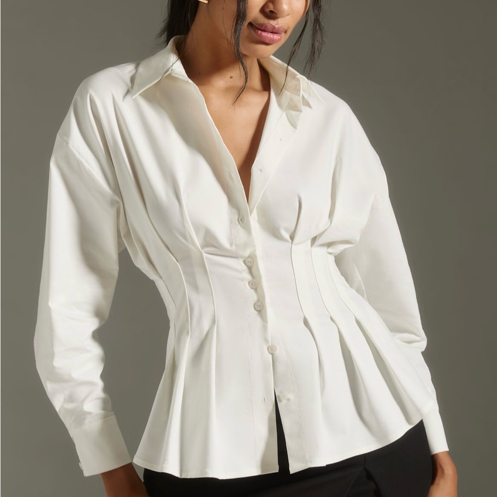 Anthropologie Tobie Pleated Blouse. NWOT. NEVER WORN